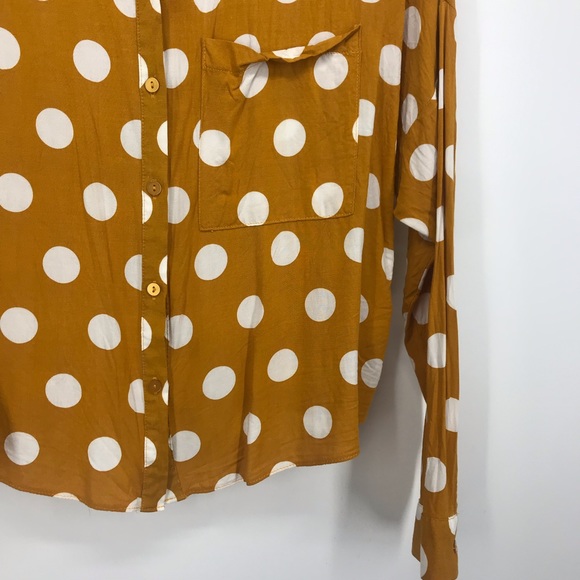 Primark polka dot crop button down top size10 - Picture 7 of 9